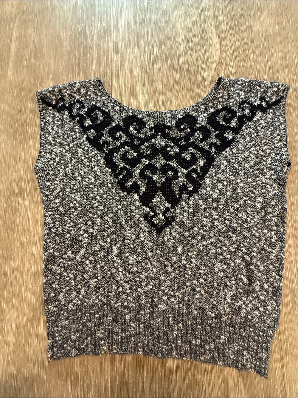Vintage Barry & Me Black and White Sweater Vest Tank Top women’s large